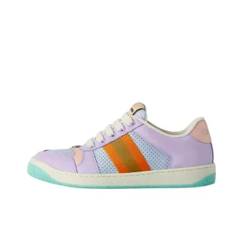 GUCCI Screener Lovelight Low Top Stylish Skateboarding Shoes Women's Purple Blue Orange