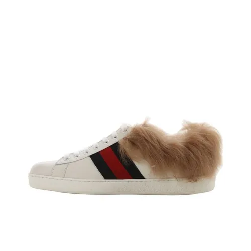 GUCCI Ace Fur White Women's