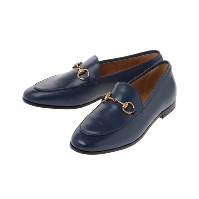 GUCCI Jordaan Loafers Men's Blue-2