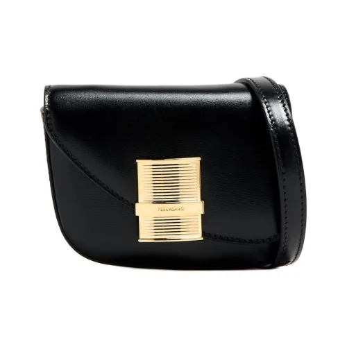 FERRAGAMO Leather Crossbody Bag Shoulder Bag Mini Women's Black