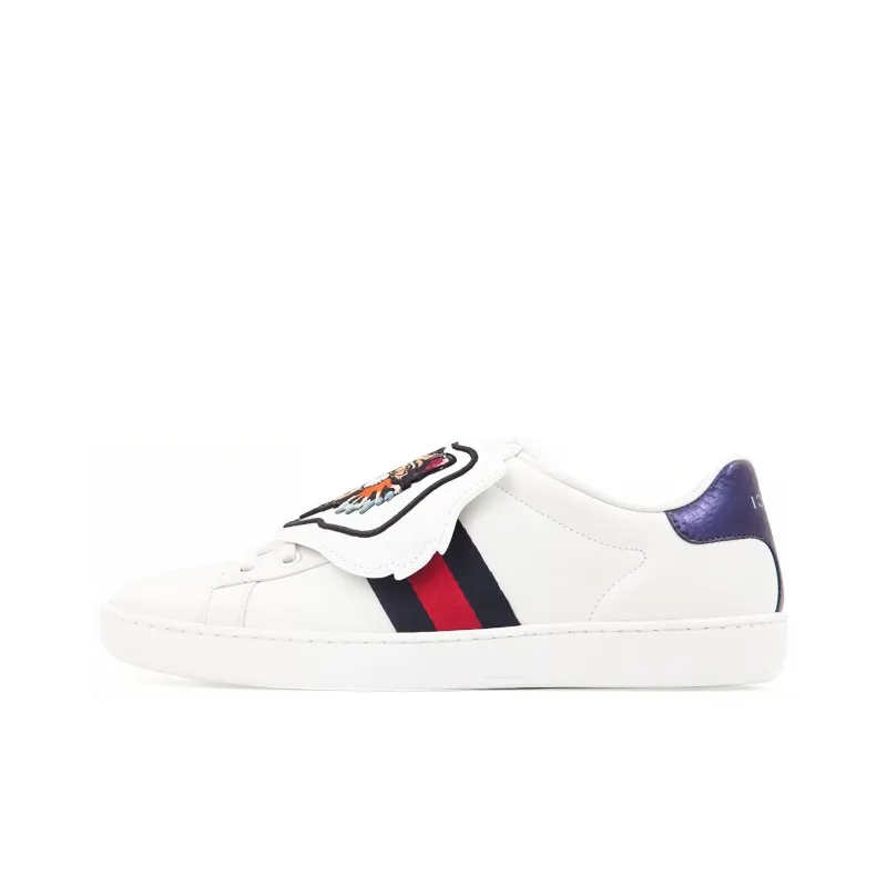 GUCCI ACE Stylish Skateboarding Shoes Women's White-0