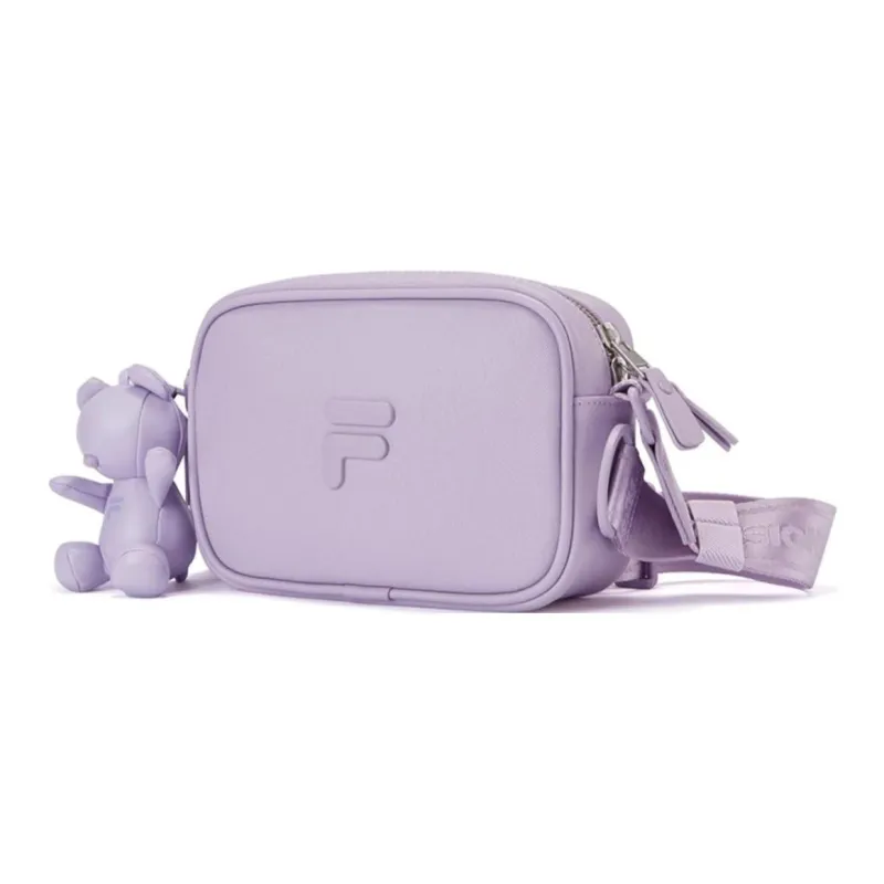 FILA FUSION Polyurethane Cute Bear Shoulder Bag, Crossbody Bag Regular Women's Light Lavender-1