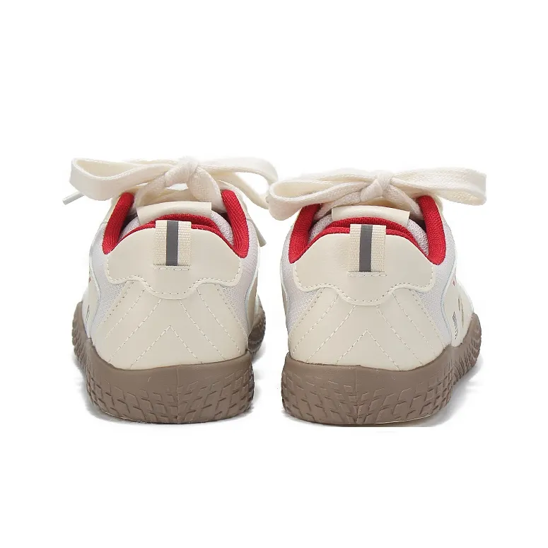 Binya Slip Resistant, Abrasion Resistant, Lightweight Low Top Skateboard Shoes Women's Beige-4