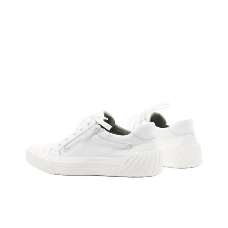 CAPRICE Slip-Resistant Low-Top Skateboard Shoes Women's White-2