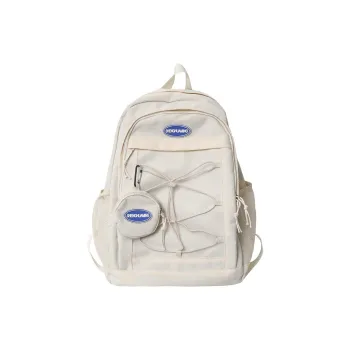 Barang Bear Nylon Backpack Unisex White/Gray/Black