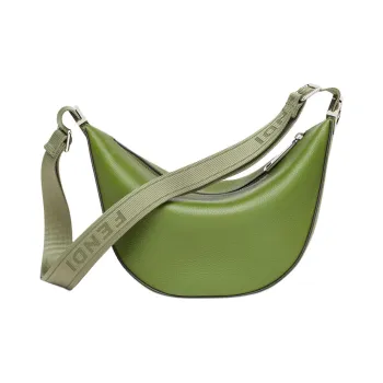 FENDI ROMA Calfskin Crossbody Bag Shoulder Bag Men's Green