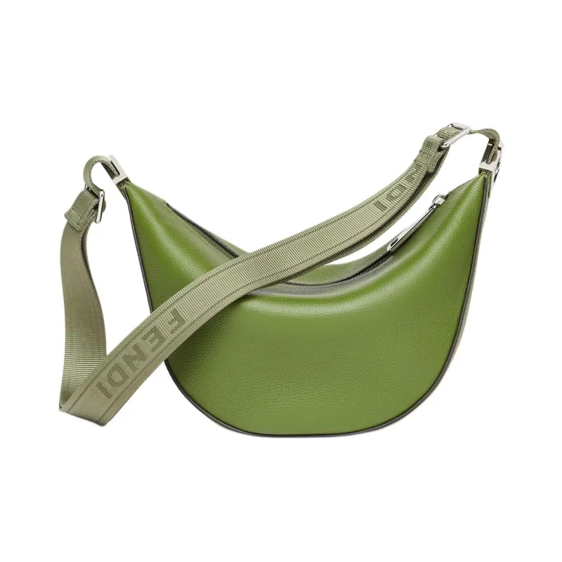 FENDI ROMA Calfskin Crossbody Bag Shoulder Bag Men's Green-0