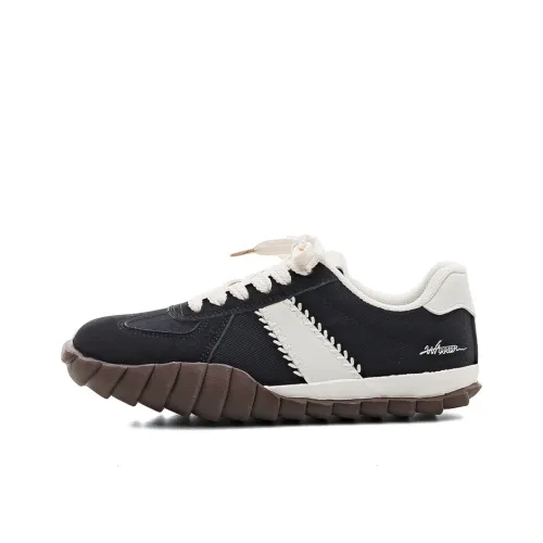 Warrior Warrior Wear Resistant Low Top Canvas Shoes Women's Black Beige