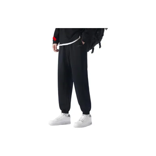 ANTA Knitted Sweatpants Men [Drawstring Style]Basic Black