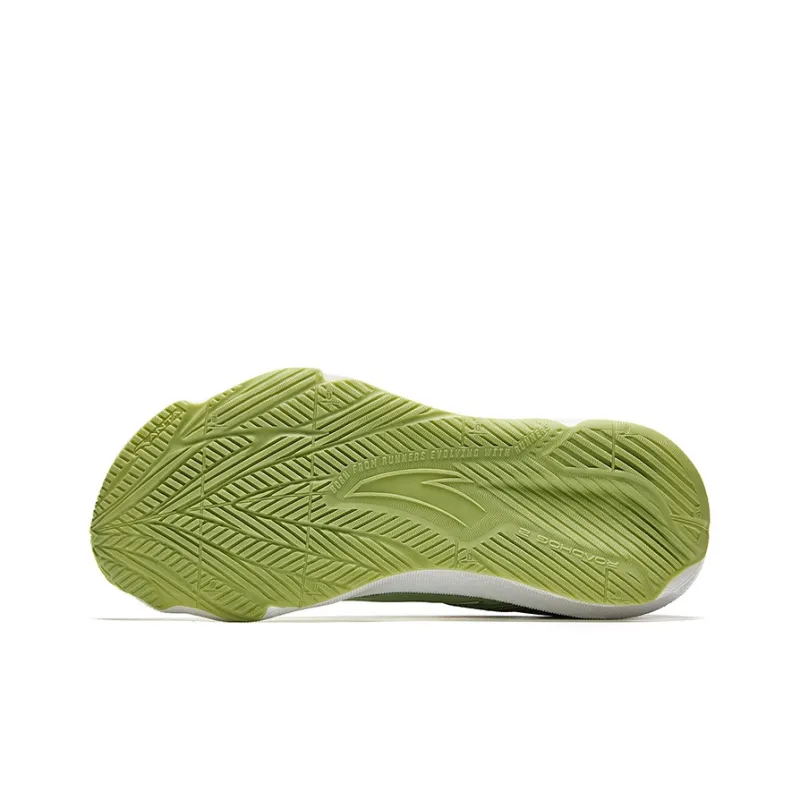 Anta Asphalt Road Fighter 2.0 Non-slip Wear-resistant Shock Absorption Low-Top Casual Running Shoes Men's White Green-4