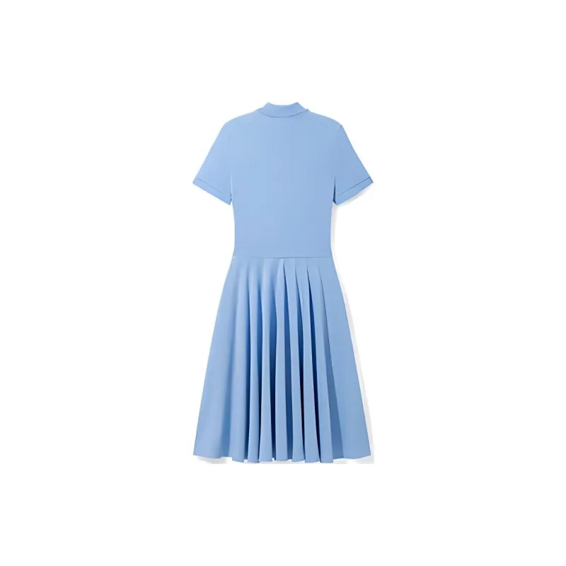 LACOSTE Short Sleeved Dresses Women's Sky Blue-1