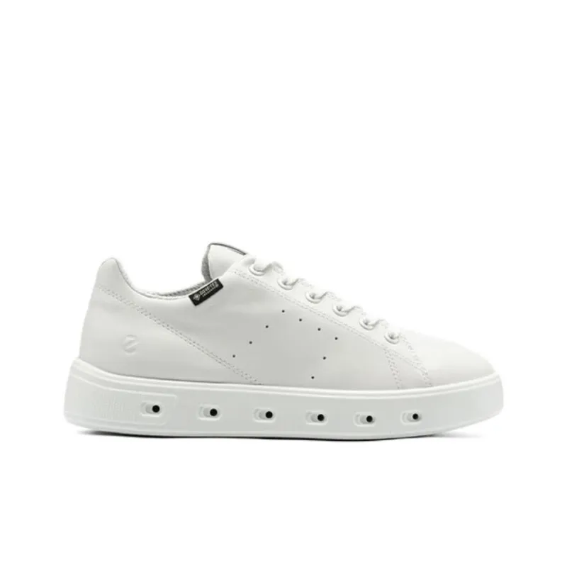 Ecco Low Top Skateboard Shoes Women's White-1