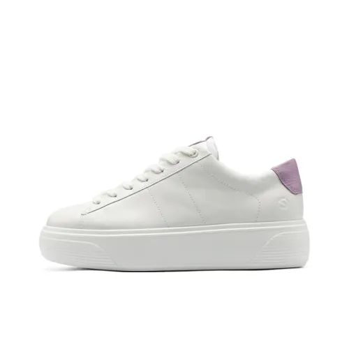 Ecco Skateboard Shoes Women's Low-Top White