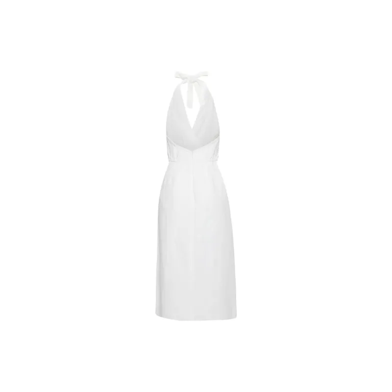 ARITZIA Babaton Catalyst Linen Dress Sleeveless Dress Women's White/White-1