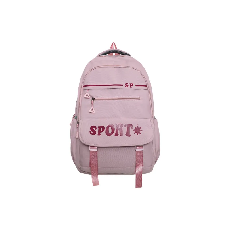 KAKAXI Nylon Backpack Regular Unisex Black/Purple/Blue/Green/Pink-11