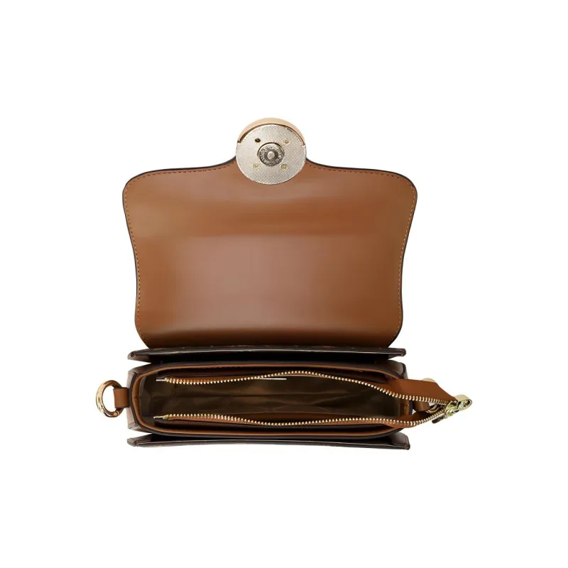 TTaG．baG PVC Shoulder Bag Regular Women's White/Brown-4