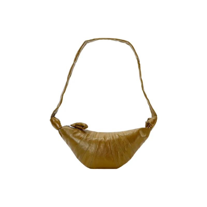 Lemaire Croissant Series Coated Cotton Croissant Bag Goat Horn Bag Crossbody Bag Shoulder Bag Unisex Umber-1