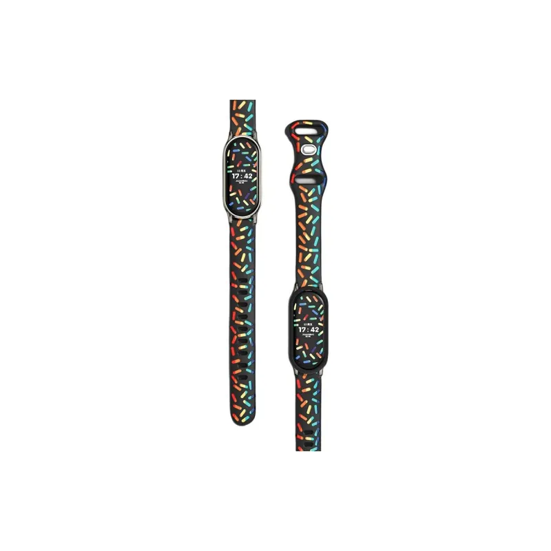 Yu Qing Compatible Xiaomi Smart Band 9/8/7 All NFC Version Smart Silicone Wristband Watch Bands 210mm Unisex-5