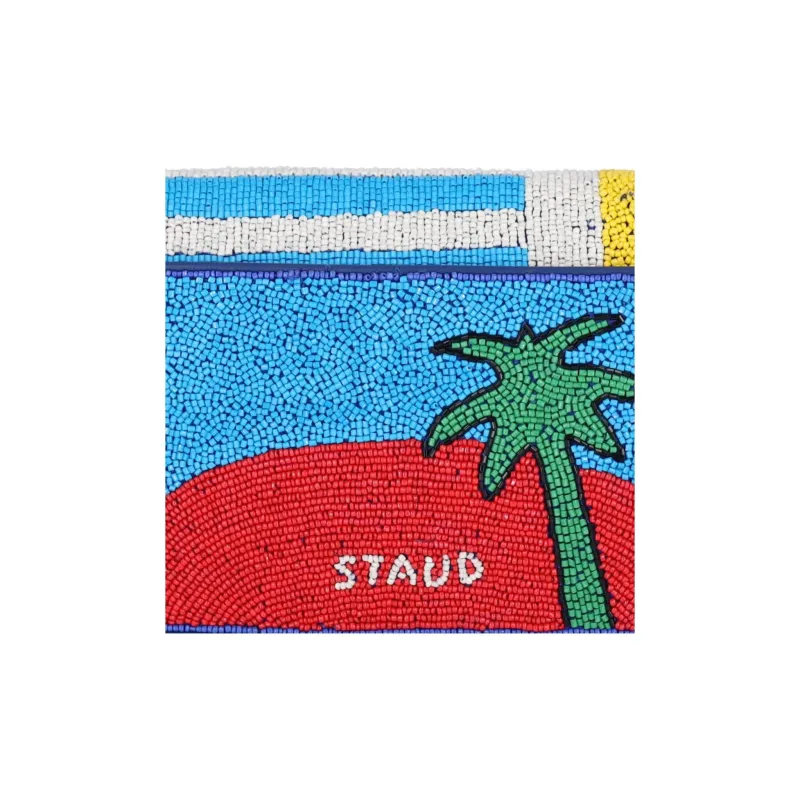 Staud Tommy Bead-Embellished Foldover Top Shoulder Bag-4