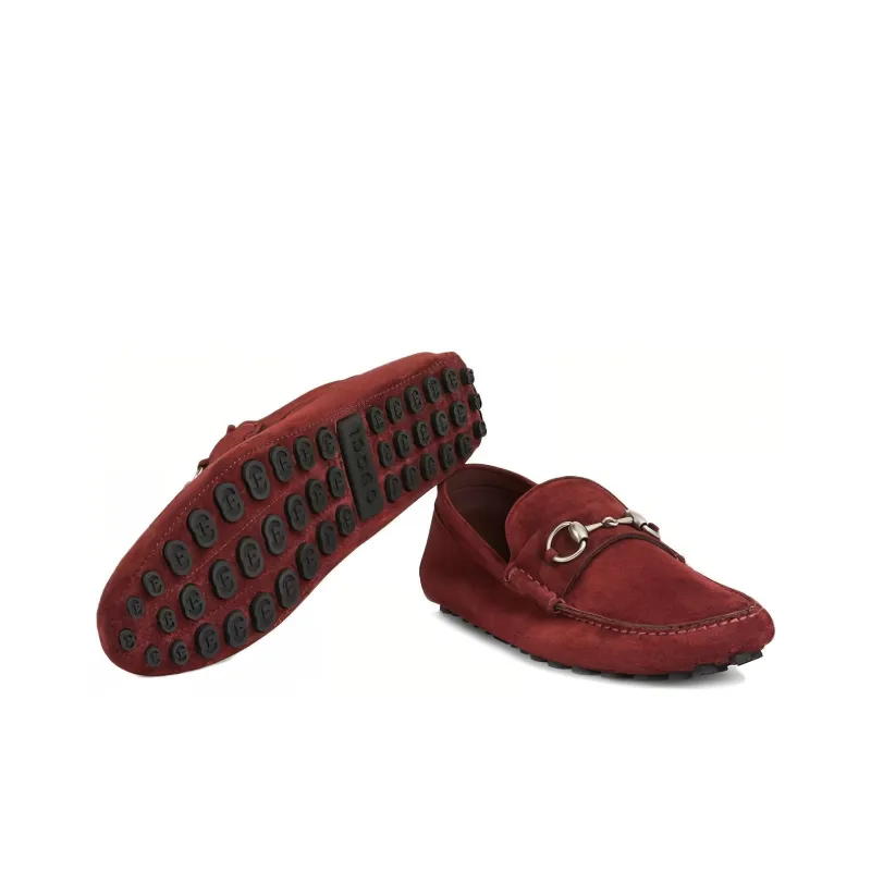 GUCCI Beanie Shoes Men's Burgundy-3