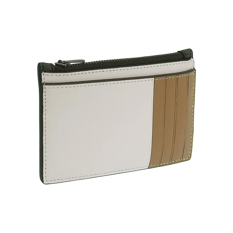 COACH Card Case Coated Canvas Card Holder Mini Women's Charcoal-4
