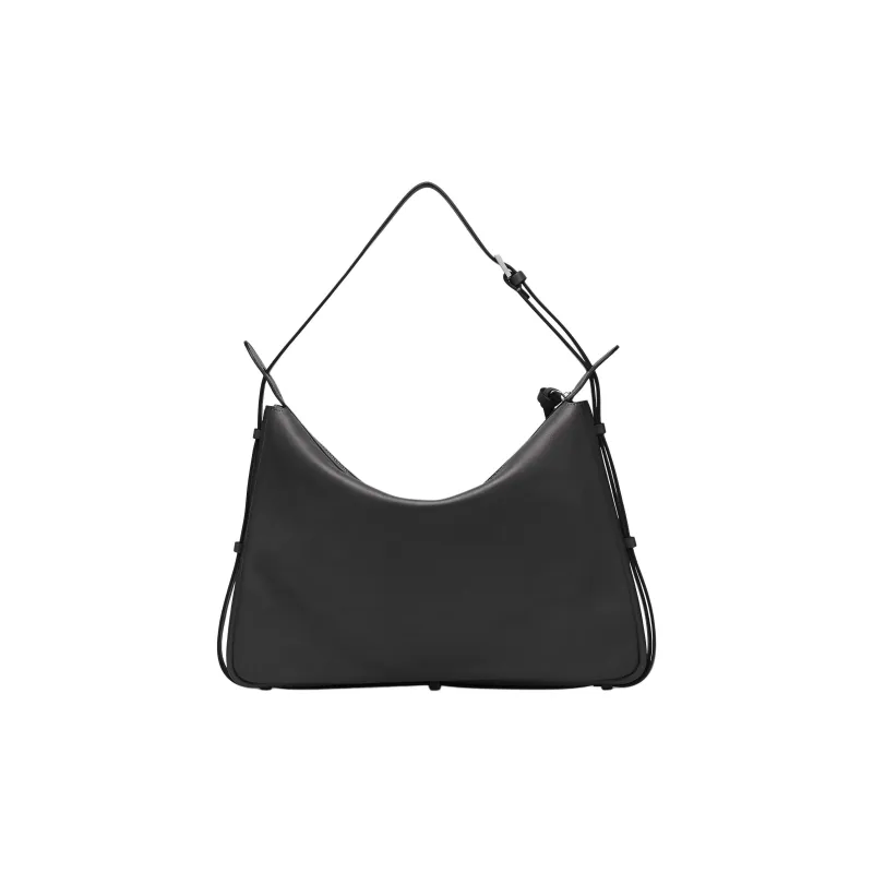 FENDI Calfskin Handbag, Shoulder Bag Large Size Women's Black-2