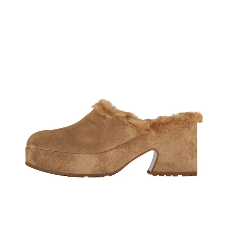 GIANVITO ROSSI Lyss Closed Toe Slippers 5.5cm Women's Brown-0