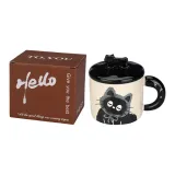 Handheld Color Box-Gray Kitten with Lid Mug 3 60ml