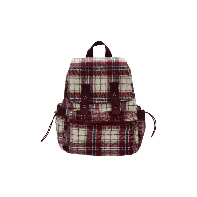 Debecca Woolen Backpack Unisex Green/Red/Khaki/Blue-6