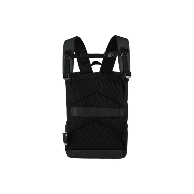 BACKSTAGE Fabric Backpack Laptop Bag Multifunction Backpack Regular Unisex Black-2