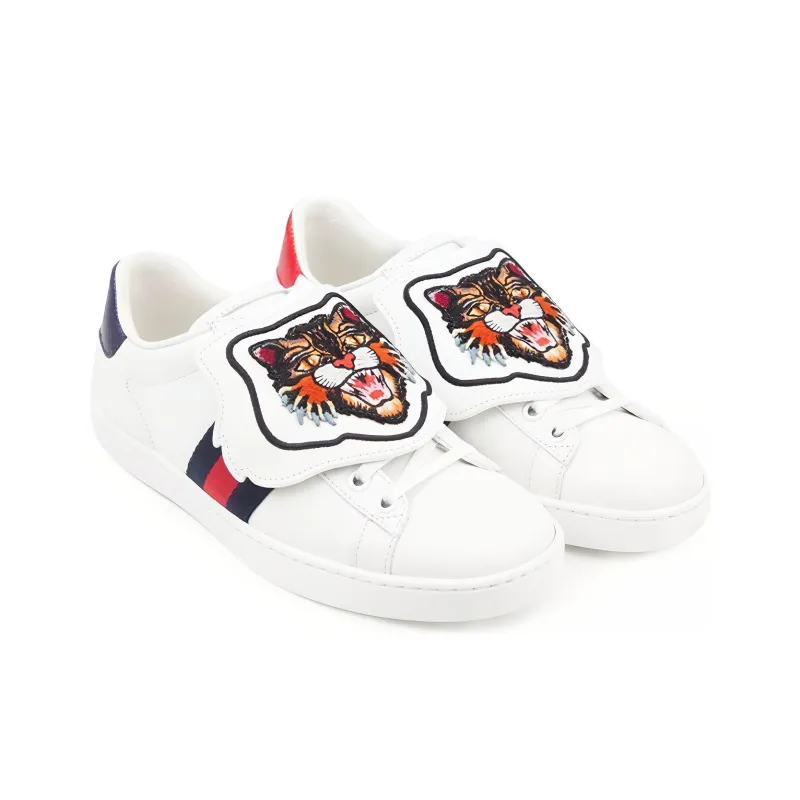 GUCCI ACE Stylish Skateboarding Shoes Women's White-2