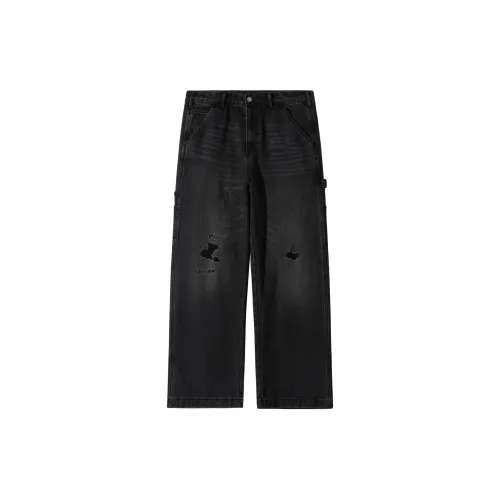 SANBAI STUDIO Jeans Unisex Washed Black