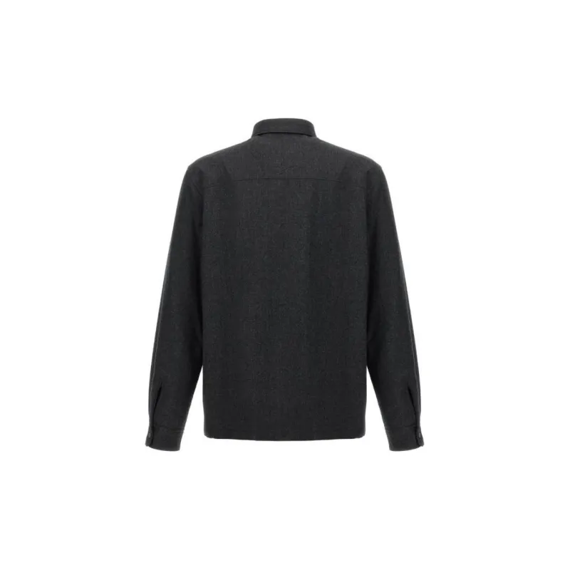 Ermenegildo Zegna Buttoned Long Sleeved Overshirt-1