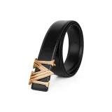 Gold Buckle Black Belt