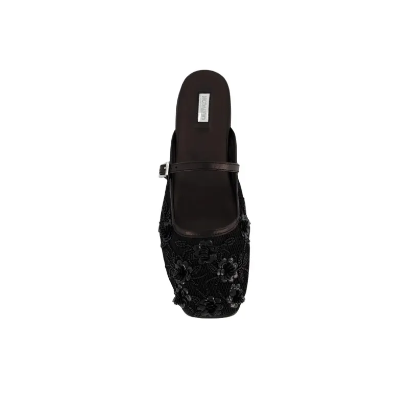 NODALETO Wrap-toe Slippers Women's Black-3