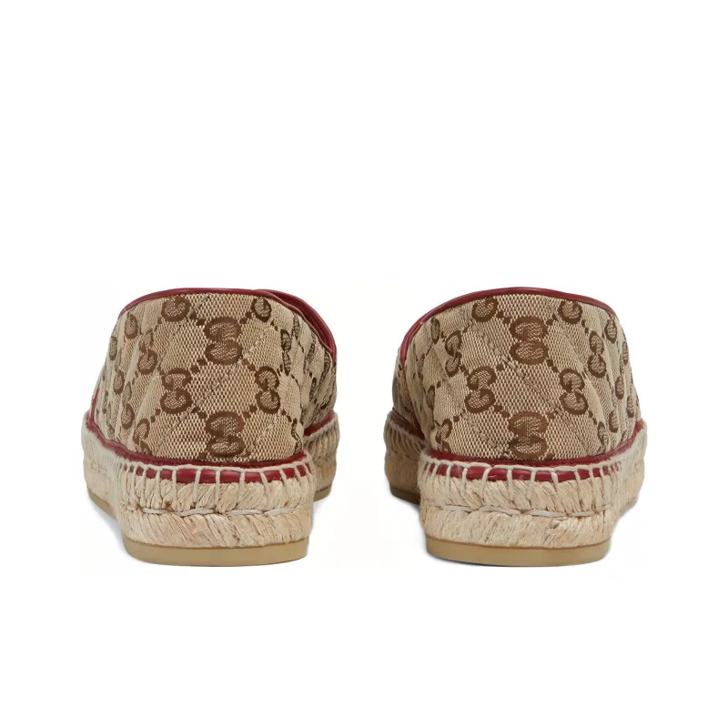 GUCCI Women's Espadrilles 'GG Matelassé Brown Cherry Red' Women's-3