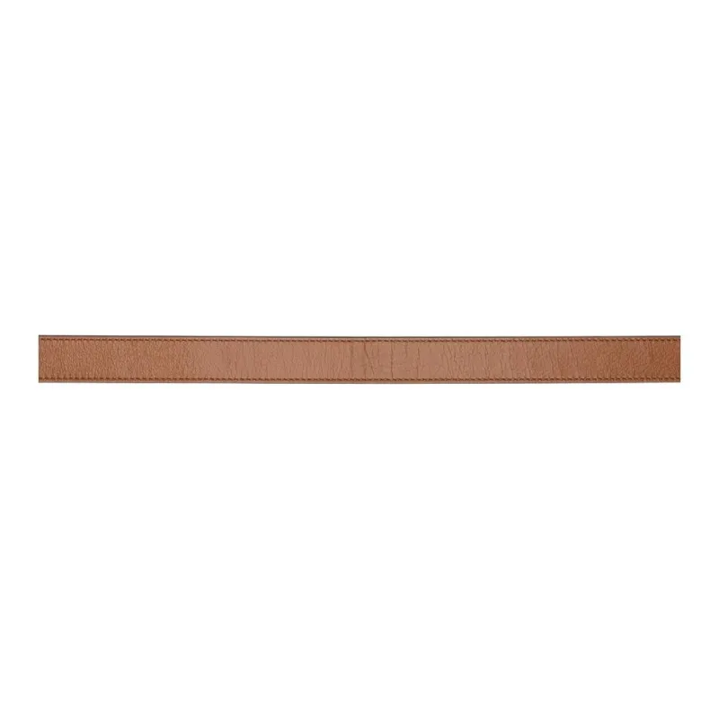 GIVENCHY Logo Emblem Smooth Buckle Calfskin Leather Belts Women's Brown Width: 2.5CM-1