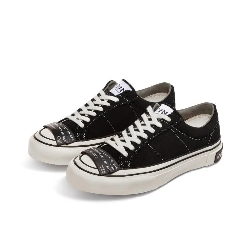 VTVN Rock Collection Slip Resistant Cushioning Abrasion Resistant Low Top Skateboard Shoes Unisex Obsidian Black-1