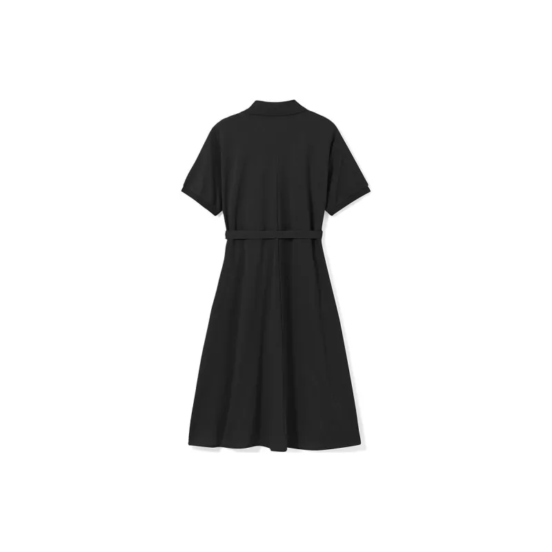 LACOSTE Short-Sleeved Dresses Women's Black-1