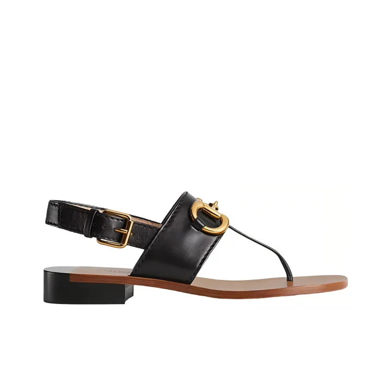 GUCCI Horsebit-motif Flat Sandals-1