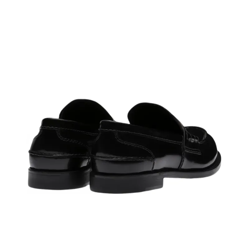 MIU MIU Leather Penny Loafers-3