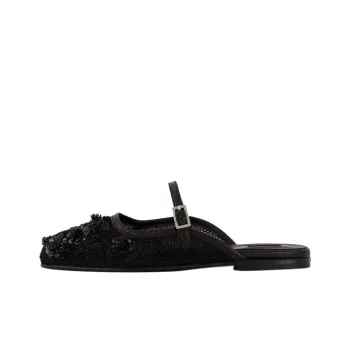 NODALETO Wrap-toe Slippers Women's Black