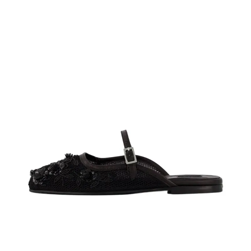 NODALETO Wrap-toe Slippers Women's Black-0
