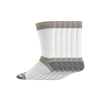 Dickies Mid-Calf Socks Men's 6 Pack White