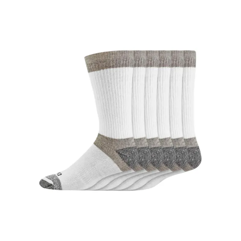 Dickies Mid-Calf Socks Men's 6 Pack White-0
