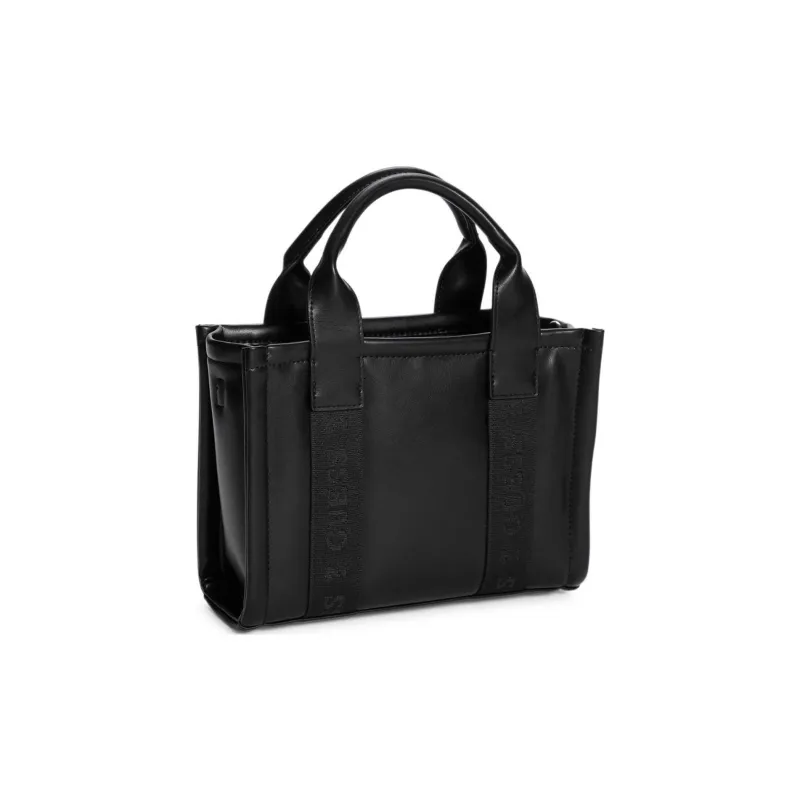 GUESS Artificial Leather Tote Bag Shopping Bag Shoulder Bag Crossbody Bag Handbag Mini Women's Black-1