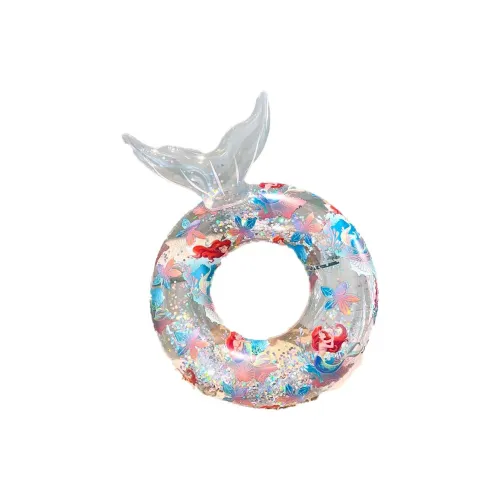 Genius Dawn Moon Mermaid Swim Ring Sequins Arm Float Ring PVC Inflatable Water Ring Unisex
