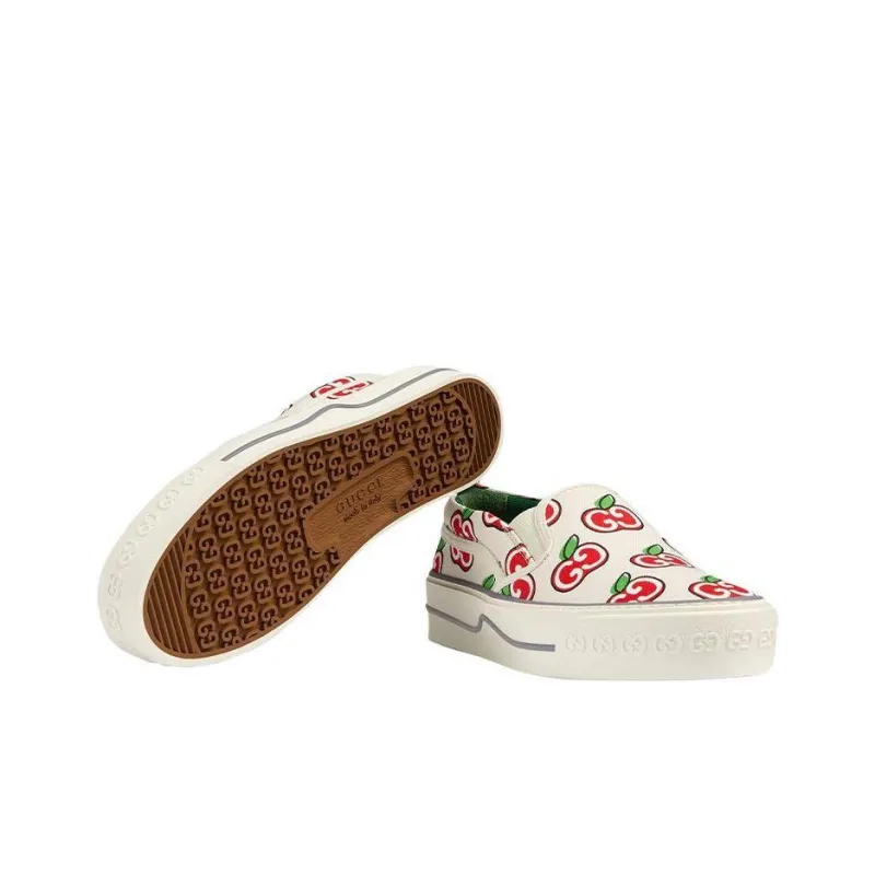 GUCCI Tennis 1977 Stylish Skateboarding Shoes Women's White-4