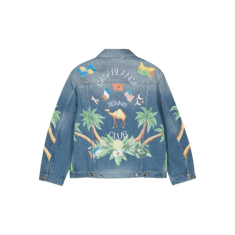 CASABLANCA Tennis Club Denim Jacket-1