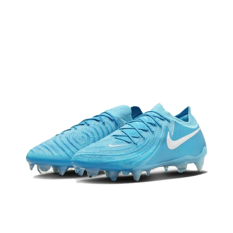 Nike Phantom GX 2 Elite SG Metal Long Studs Slip Resistant Soccer Shoes Unisex Blue-2
